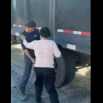 Truck driver involved in a violent altercation at a Sherbrooke motel parking lot, captured on video and spread across social media.