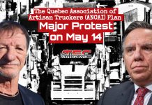 Over 5,200 Quebec artisan truckers, represented by ANCAI, are preparing to protest in Quebec City on May 14, 2025, denouncing government inaction on bulk transport regulation, corruption, and threats to regional carriers.