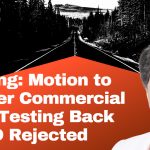 Lise Vaugeois, Ontario NDP MPP, is pictured smiling in front of a stylized black-and-white highway background. Bold text reads: "Trucking: Motion to Transfer Commercial Driver Testing Back to MTO Rejected," with the Truck Stop Canada logo in the top left.