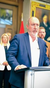 Eric Gignac, at Ottawa trucking press conference