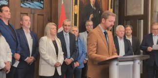 The trucking industry and Mr. Barsalou-Duval call for an investigation and reform measures in Ottawa Xavier Barsalou-Duval surrounded by industry leaders including Marc Cadieux, Jean-Claude Daigneault, Éric Gignac, Yvan Domingue, and Réal Gagnon at a Bloc Québécois press conference in Ottawa on trucking reform.