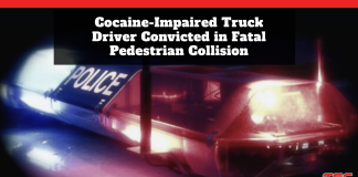 Cocaine-Impaired Truck Driver Convicted in Fatal Pedestrian Collision Cocaine-Impaired Truck Driver Convicted in Fatal Pedestrian Collision (police lights).